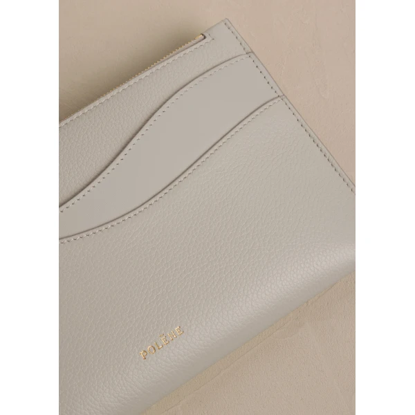 Polène Sierra Pouch in Duo Chalk, view 3 | Wallets & Purses | Luxury Shoes 