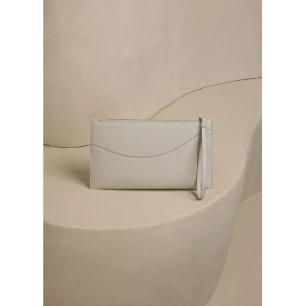 Polène Sierra Pouch in Duo Chalk, view 5 | Wallets & Purses | Luxury Shoes 
