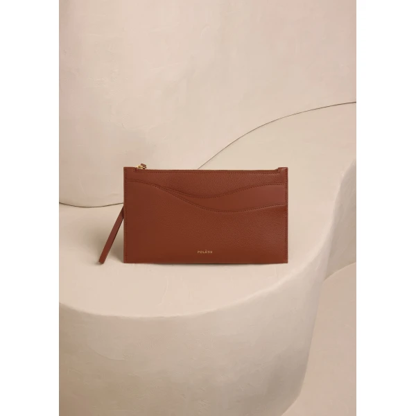 Polène Sierra Pouch in Duo Cognac, view 2 | Wallets & Purses | Luxury Shoes 