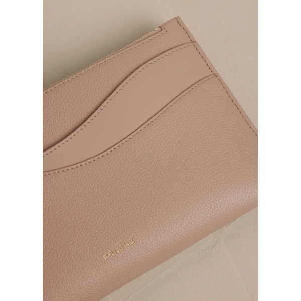 Polène Sierra Pouch in Duo Dune, view 3 | Wallets & Purses | Luxury Shoes 