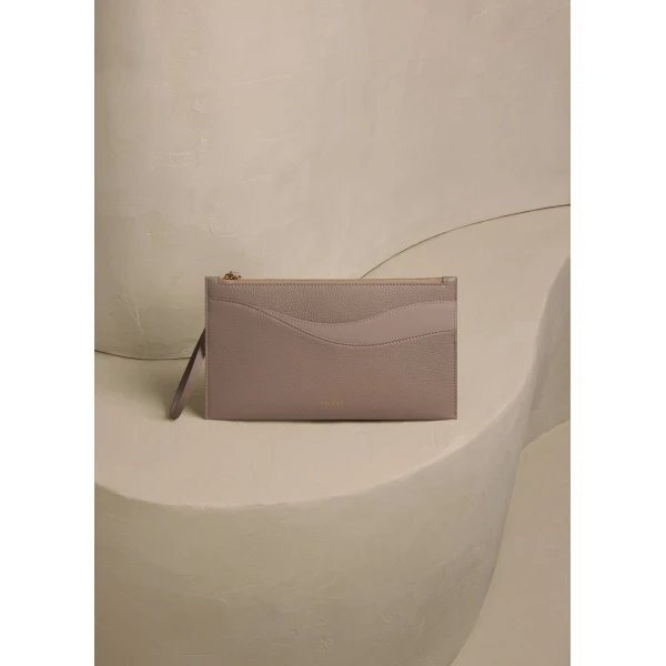 Polène Sierra Pouch in Duo Taupe, view 2 | Wallets & Purses | Luxury Shoes 