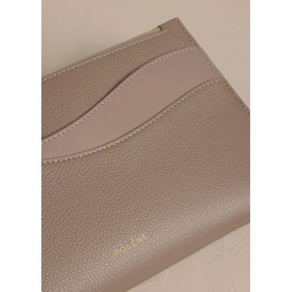 Polène Sierra Pouch in Duo Taupe, view 3 | Wallets & Purses | Luxury Shoes 