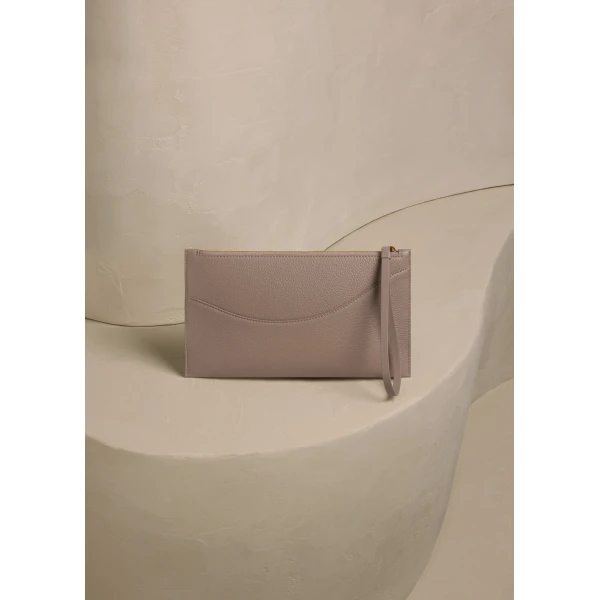 Polène Sierra Pouch in Duo Taupe, view 5 | Wallets & Purses | Luxury Shoes 