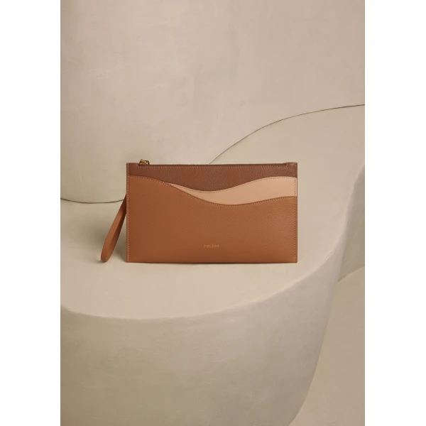Polène Sierra Pouch in Trio Camel, view 2 | Wallets & Purses | Luxury Shoes 