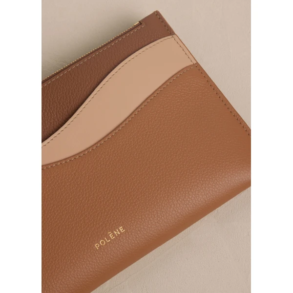 Polène Sierra Pouch in Trio Camel, view 3 | Wallets & Purses | Luxury Shoes 