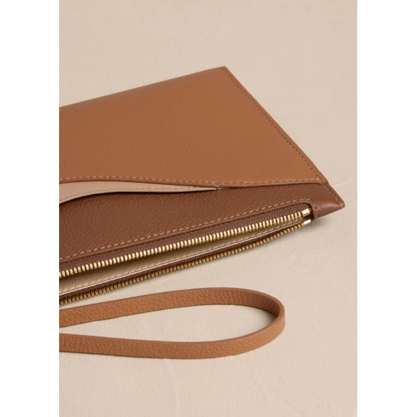Polène Sierra Pouch in Trio Camel, view 4 | Wallets & Purses | Luxury Shoes 