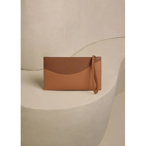 Polène Sierra Pouch in Trio Camel, view 5 | Wallets & Purses | Luxury Shoes 