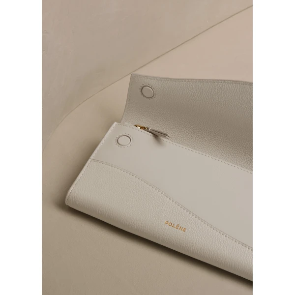 Polène Sierra Wallet in Duo Chalk, view 3 | Wallets & Purses | Luxury Shoes 