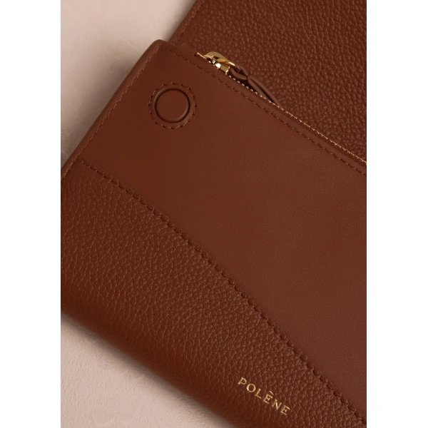 Polène Sierra Wallet in Duo Cognac, view 3 | Wallets & Purses | Luxury Shoes 