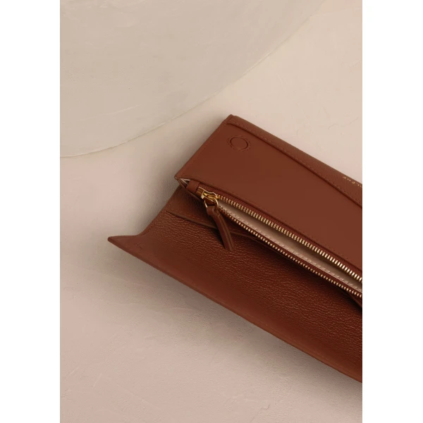Polène Sierra Wallet in Duo Cognac, view 4 | Wallets & Purses | Luxury Shoes 