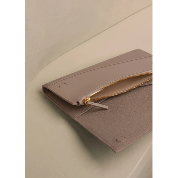 Polène Sierra Wallet in Duo Taupe, view 4 | Wallets & Purses | Luxury Shoes 