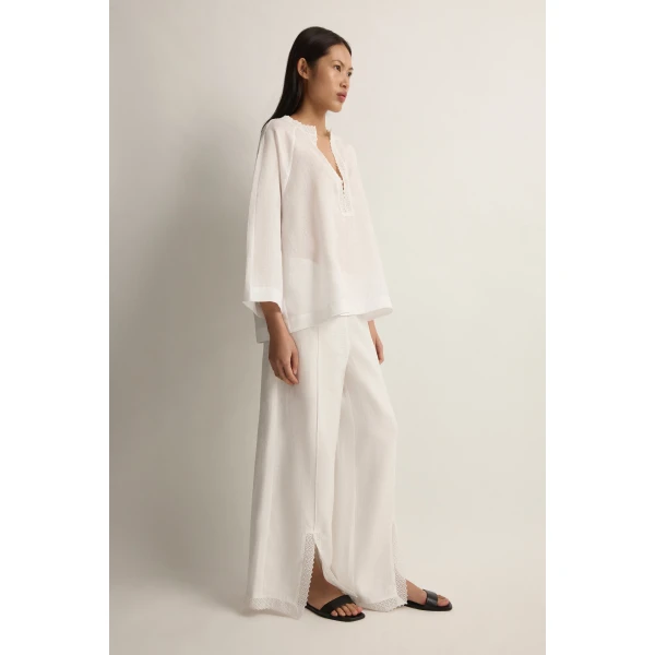 Posse Alfie Blouse in Ivory | Blouse | Luxury Shoes , view 5