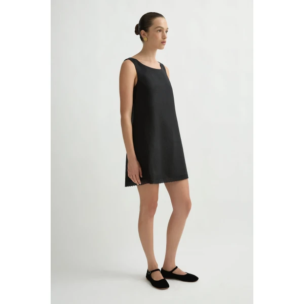Posse Alfie Mini Dress in Black | Mini Dresses | Luxury Shoes , view 4