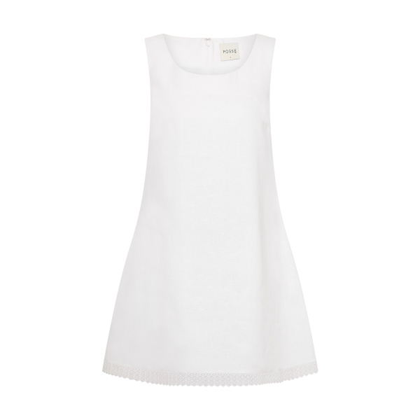 Posse Alfie Mini Dress in Ivory | Mini Dresses | Luxury Shoes 