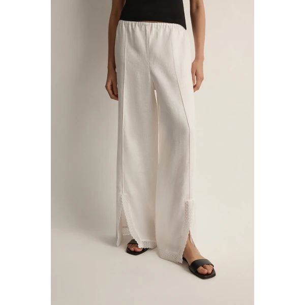 Posse Alfie Pant in Ivory | Pants | Luxury Shoes , view 3