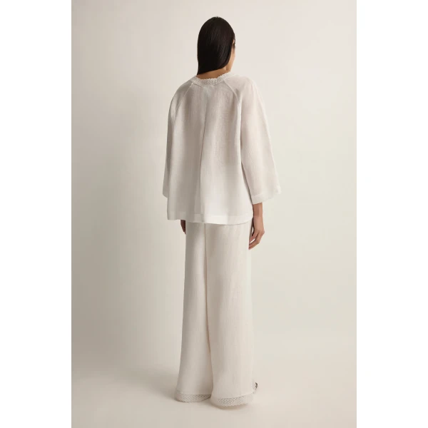 Posse Alfie Pant in Ivory | Pants | Luxury Shoes , view 5