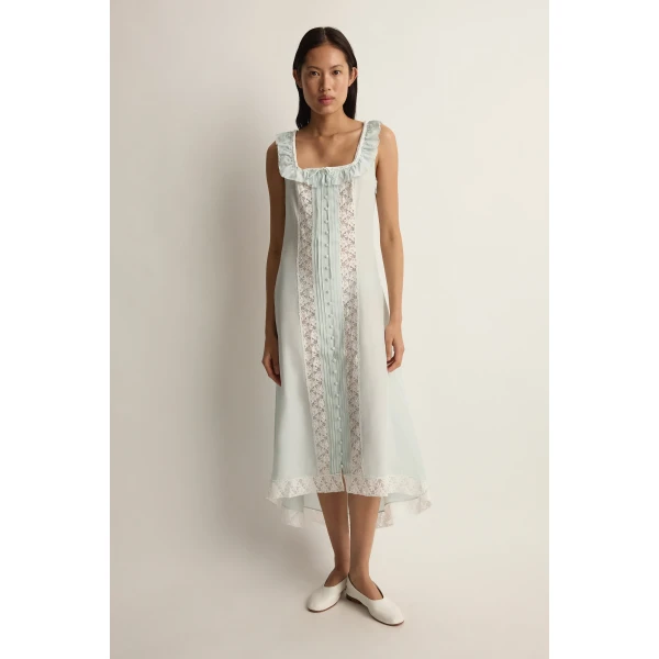 Posse Arabella Dress in Ice | Midi Dresses | Luxury Shoes , view 2