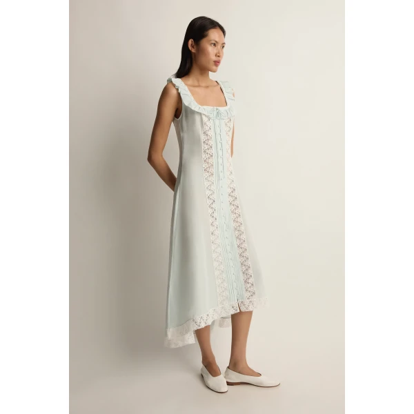 Posse Arabella Dress in Ice | Midi Dresses | Luxury Shoes , view 3