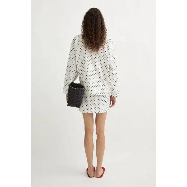Posse Bea Long Sleeve Top in Cream Black Polka Dot | Long Sleeve | Luxury Shoes , view 5