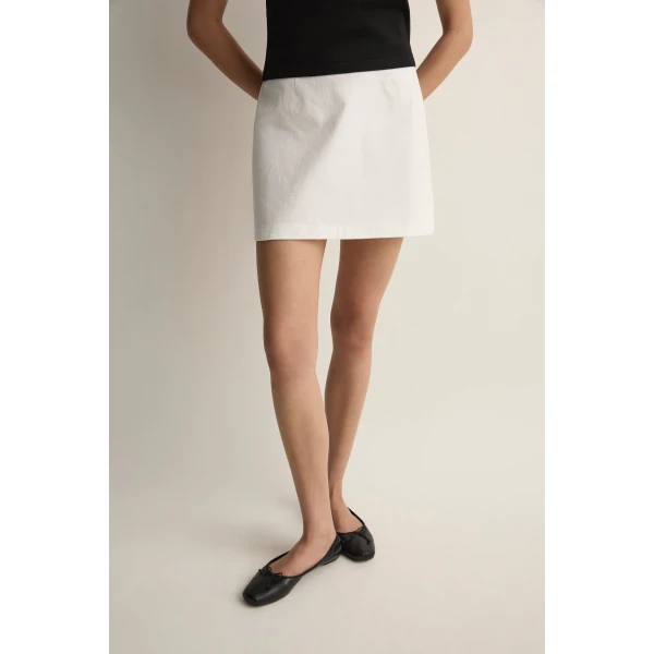 Posse Bea Skirt in Vintage White | Midi Skirts | Luxury Shoes , view 5