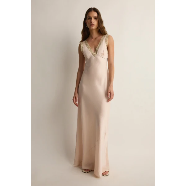 Posse Blake Dress in Cloud Pink | Midi Dresses | Luxury Shoes , view 2