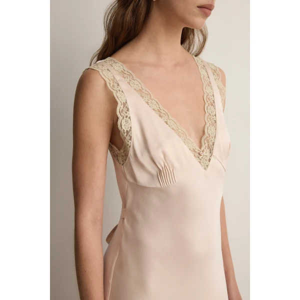 Posse Blake Dress in Cloud Pink | Midi Dresses | Luxury Shoes , view 3