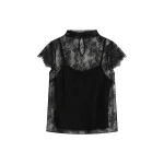 Posse Blake Lace Tee in Black | T-shirts | Luxury Shoes 