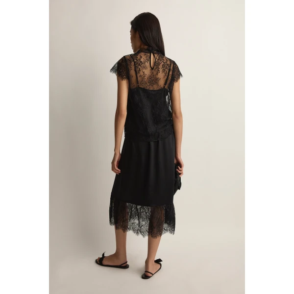 Posse Blake Skirt in Black | Midi Skirts | Luxury Shoes , view 5