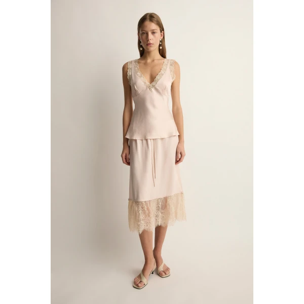 Posse Blake Top in Cloud Pink | Tops | Luxury Shoes , view 4