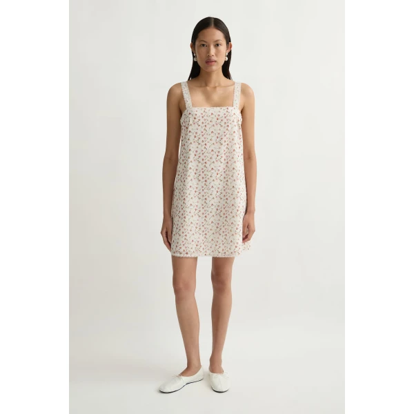 Posse Charlotte Mini Dress in Watercolour Floral | Mini Dresses | Luxury Shoes , view 2