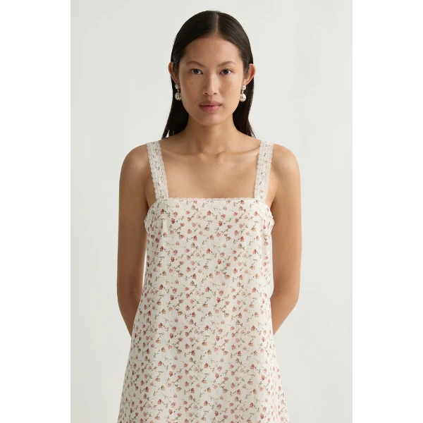 Posse Charlotte Mini Dress in Watercolour Floral | Mini Dresses | Luxury Shoes , view 6