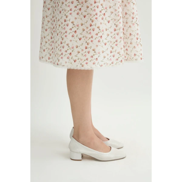 Posse Charlotte Skirt in Watercolour Floral | Midi Skirts | Luxury Shoes , view 3