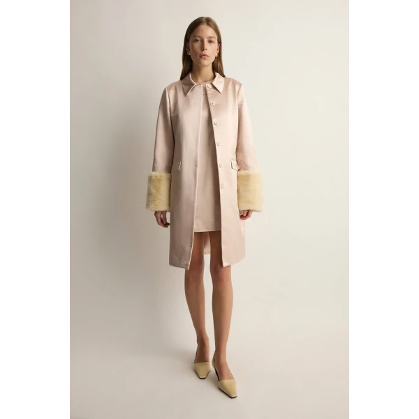 Posse Chester Coat in Powder Pink | Coats | Luxury Shoes , view 2