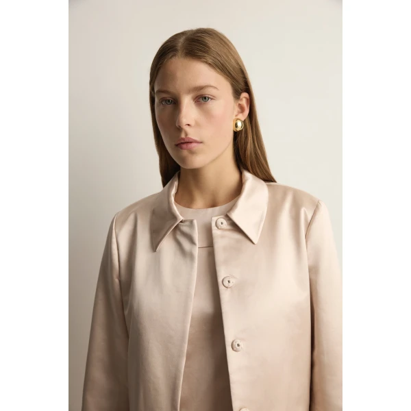 Posse Chester Coat in Powder Pink | Coats | Luxury Shoes , view 3
