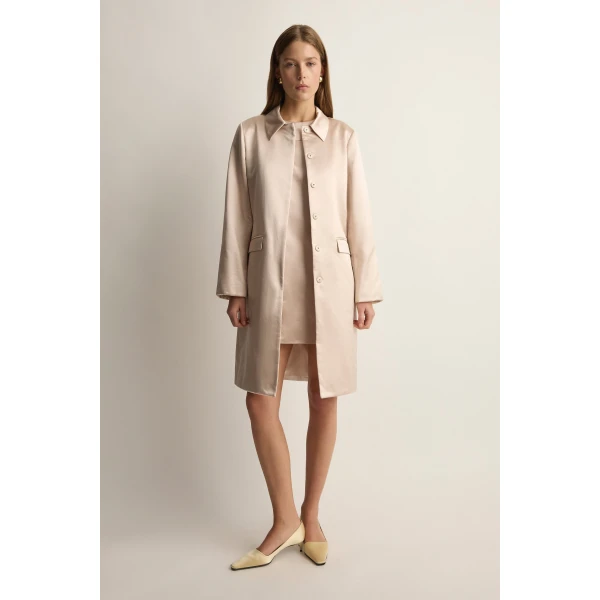 Posse Chester Coat in Powder Pink | Coats | Luxury Shoes , view 4