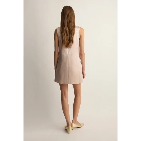 Posse Chester Mini Dress in Powder Pink | Mini Dresses | Luxury Shoes , view 5