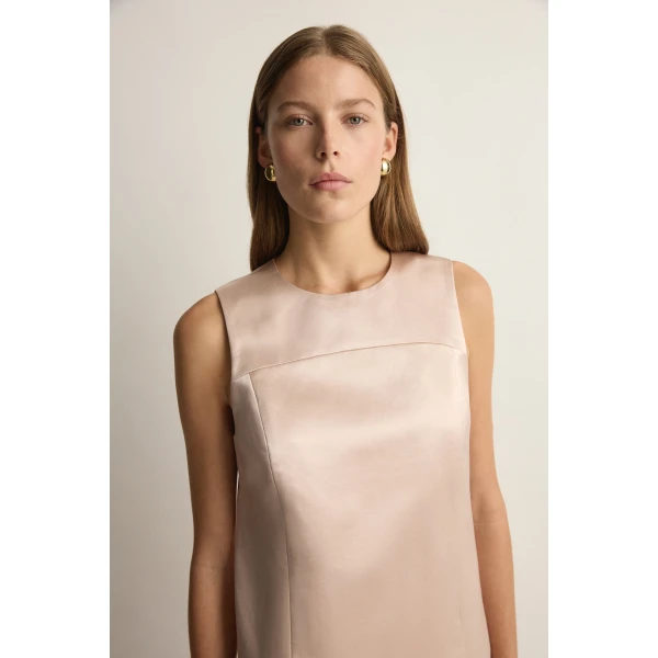 Posse Chester Mini Dress in Powder Pink | Mini Dresses | Luxury Shoes , view 6