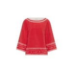 Posse Cody Top in Red Ivory Fish | Tops | Luxury Shoes 