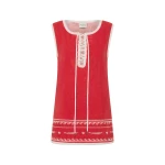Posse Cody Tunic in Red Ivory Fish | Tops | Luxury Shoes 