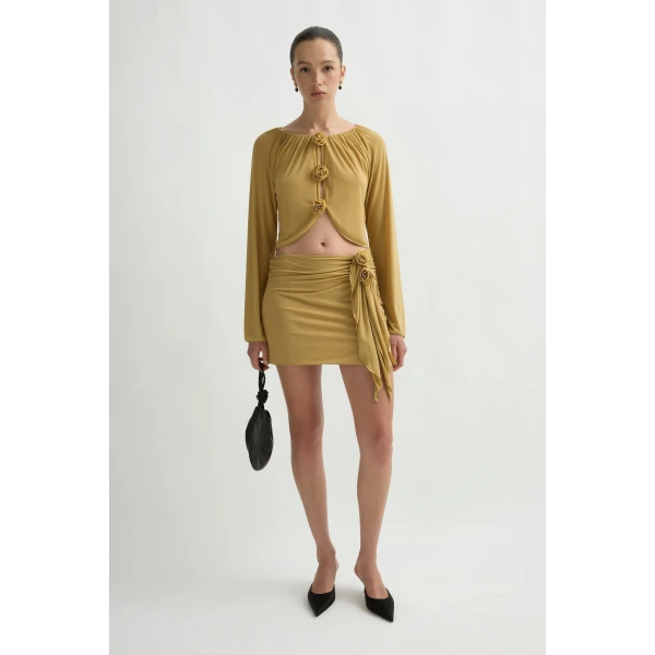 Posse Cynthia Blouse in Rattan | Blouse | Luxury Shoes , view 3