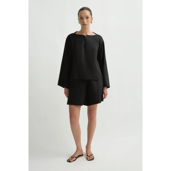 Posse Dakota Blouse in Black | Blouse | Luxury Shoes , view 4