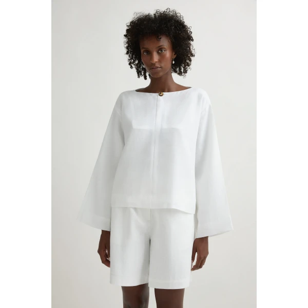 Posse Dakota Blouse in Ivory | Blouse | Luxury Shoes , view 2