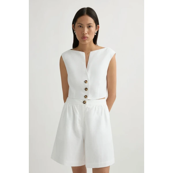 Posse Dakota Top in Ivory | Tops | Luxury Shoes , view 2