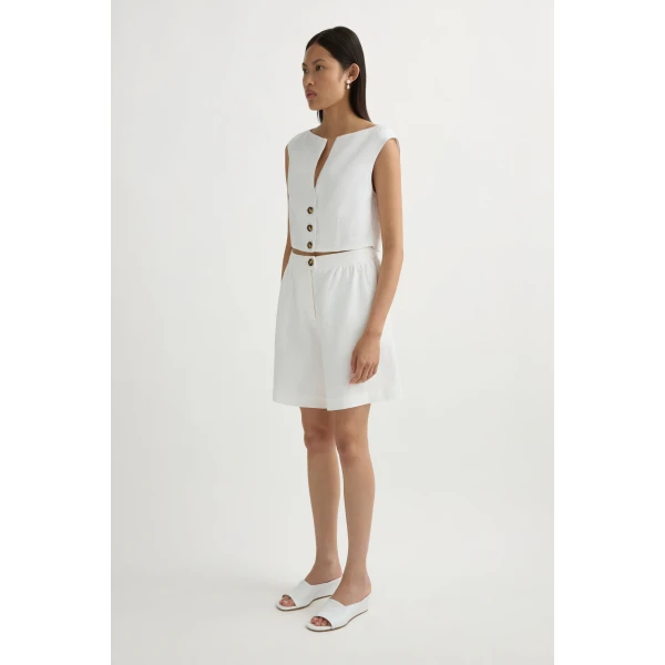 Posse Dakota Top in Ivory | Tops | Luxury Shoes , view 4