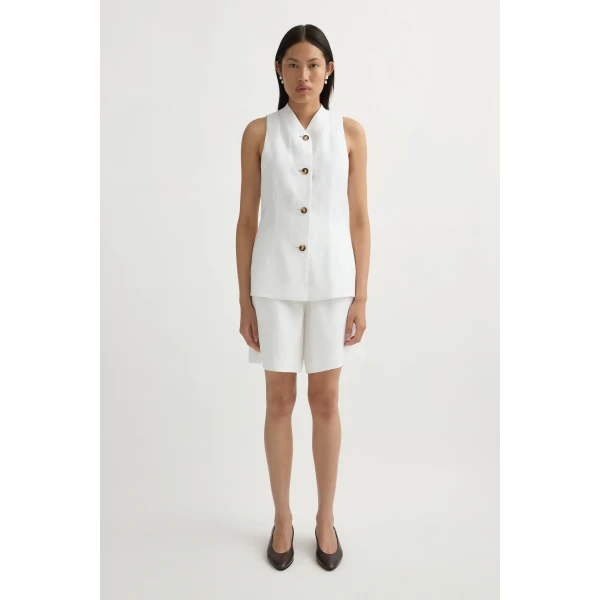 Posse Dakota Vest in Ivory | Vests | Luxury Shoes , view 2
