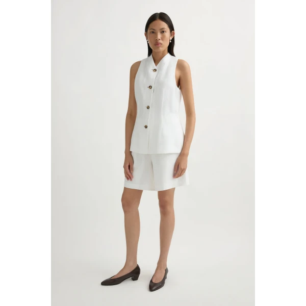 Posse Dakota Vest in Ivory | Vests | Luxury Shoes , view 4