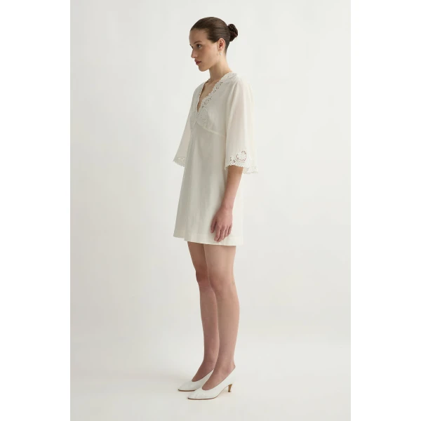 Posse Darya Kaftan in Cream | kaftan | Luxury Shoes , view 4