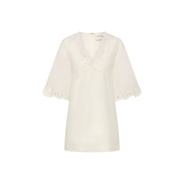 Posse Darya Kaftan in Cream | kaftan | Luxury Shoes 