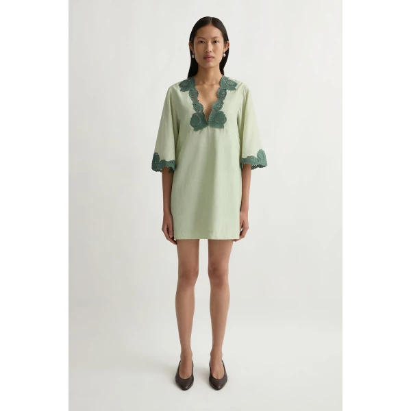 Posse Darya Kaftan in Green | kaftan | Luxury Shoes , view 2