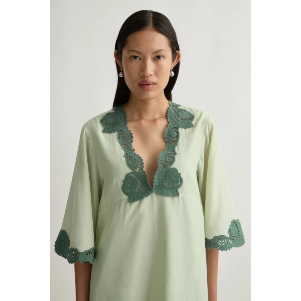 Posse Darya Kaftan in Green | kaftan | Luxury Shoes , view 4